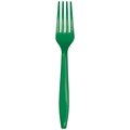 Touch Of Color Emerald Green Plastic Forks, 7", 288PK 010474C